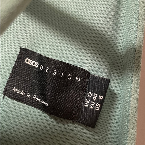 ASOS Sage Green Midi Dress size 8 - Picture 2 of 4